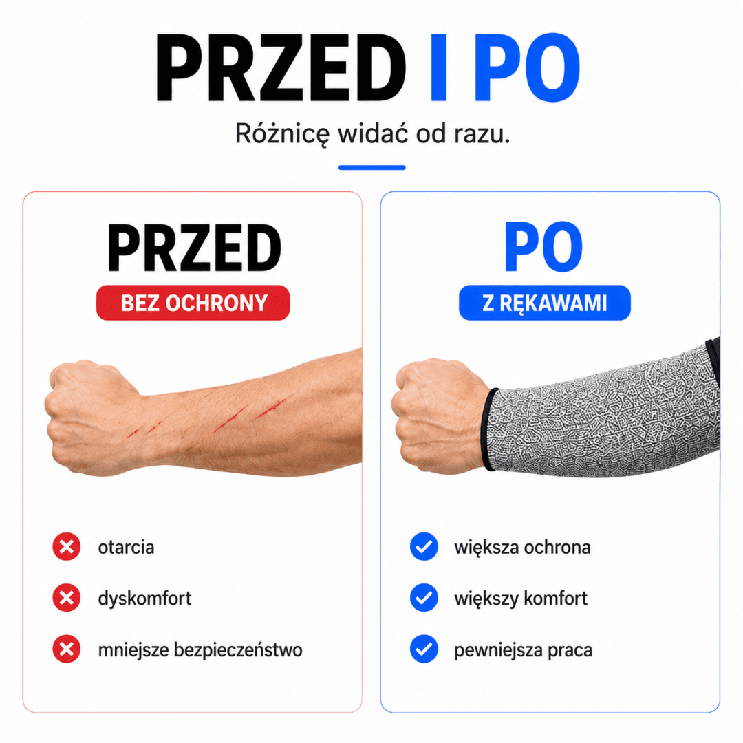 ProtectArm - Rękawy Ochronne na Przecięcia, Otarcia i Zadrapania (2 sztuki)